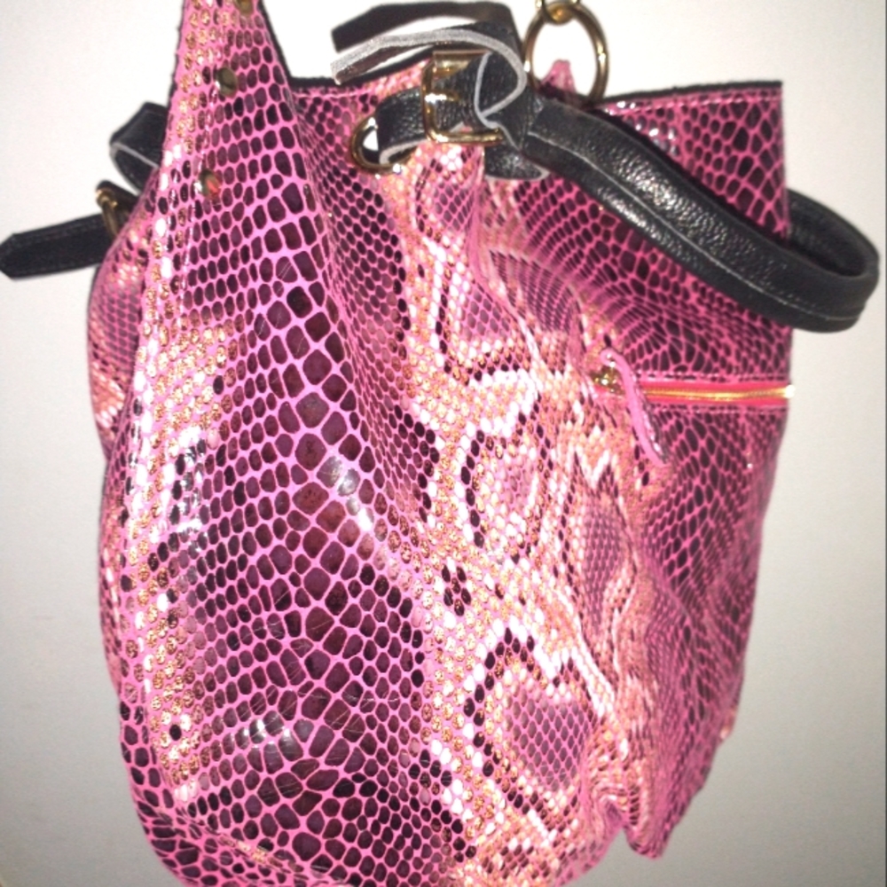 Beautiful Python Bright Pink &Cream,Blk - image 8